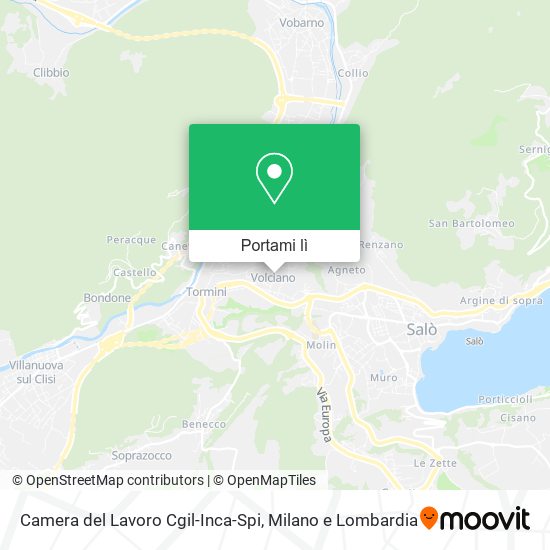 Mappa Camera del Lavoro Cgil-Inca-Spi