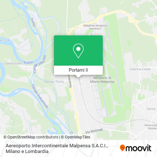 Mappa Aereoporto Intercontinentale Malpensa S.A.C.I.