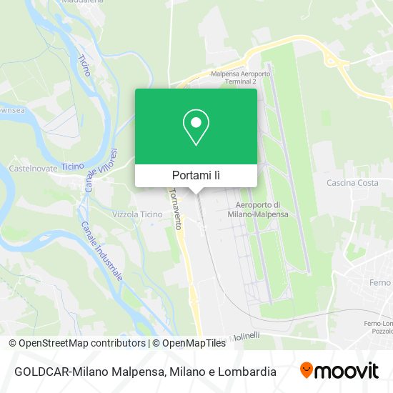 Mappa GOLDCAR-Milano Malpensa