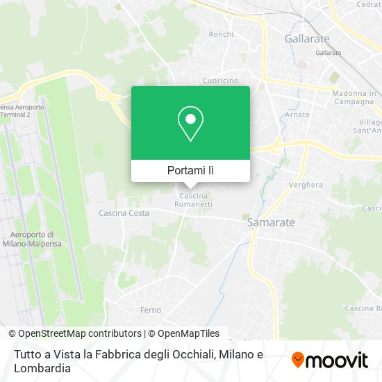 Mappa Tutto a Vista la Fabbrica degli Occhiali