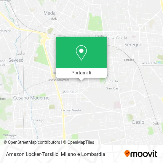 Mappa Amazon Locker-Tarsillo