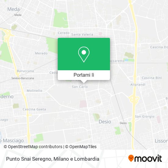 Mappa Punto Snai Seregno