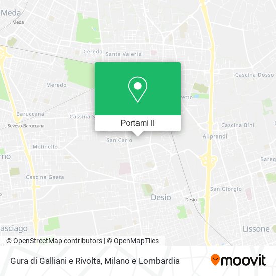 Mappa Gura di Galliani e Rivolta