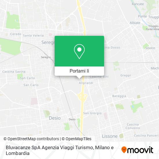 Mappa Bluvacanze SpA Agenzia Viaggi Turismo