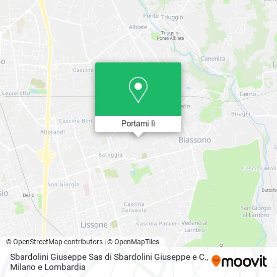 Mappa Sbardolini Giuseppe Sas di Sbardolini Giuseppe e C.