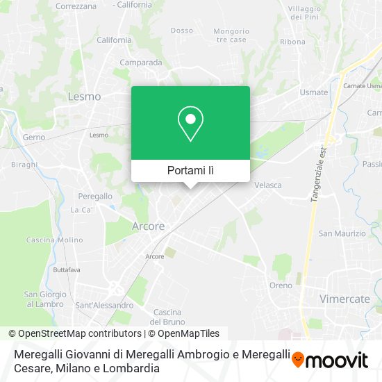 Mappa Meregalli Giovanni di Meregalli Ambrogio e Meregalli Cesare