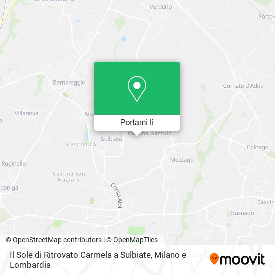 Mappa Il Sole di Ritrovato Carmela a Sulbiate