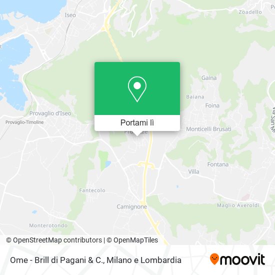Mappa Ome - Brill di Pagani & C.
