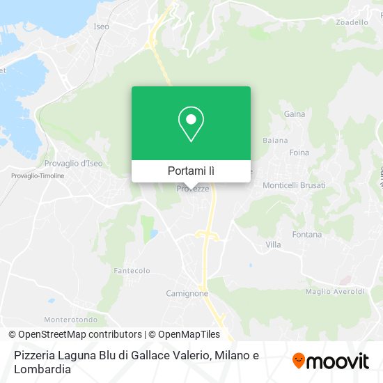 Mappa Pizzeria Laguna Blu di Gallace Valerio