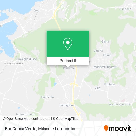 Mappa Bar Conca Verde