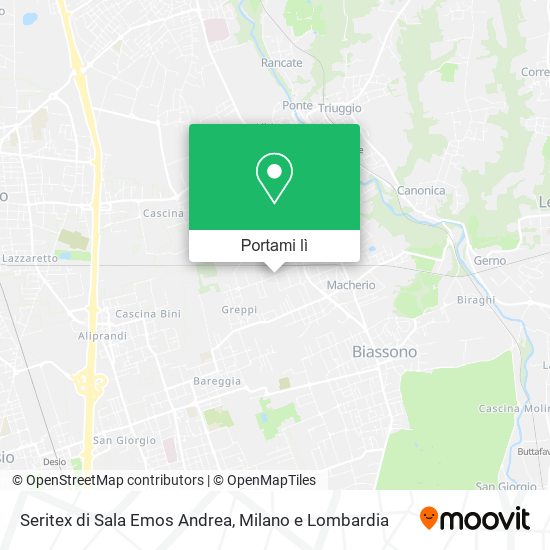 Mappa Seritex di Sala Emos Andrea