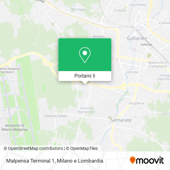 Mappa Malpensa Terminal 1