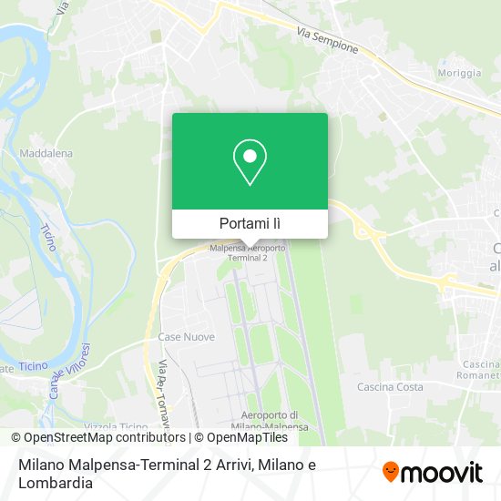 Mappa Milano Malpensa-Terminal 2 Arrivi