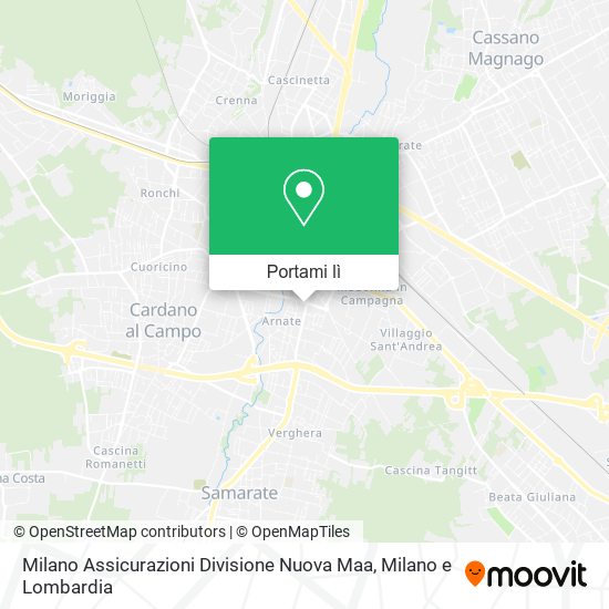 Mappa Milano Assicurazioni Divisione Nuova Maa