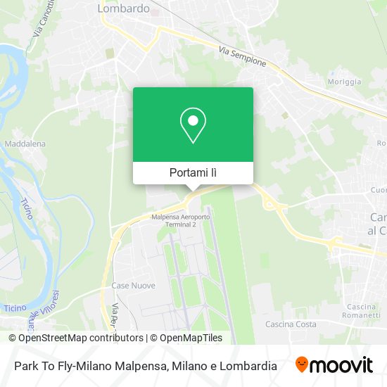 Mappa Park To Fly-Milano Malpensa