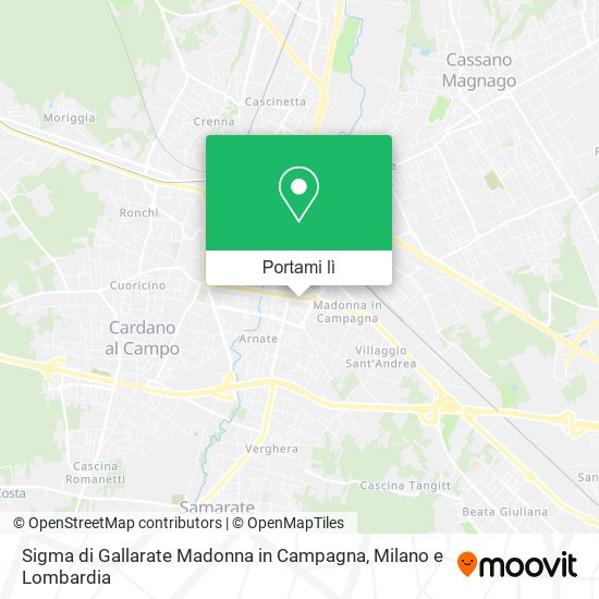 Mappa Sigma di Gallarate Madonna in Campagna