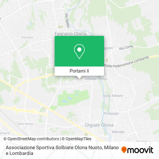 Mappa Associazione Sportiva Solbiate Olona Nuoto