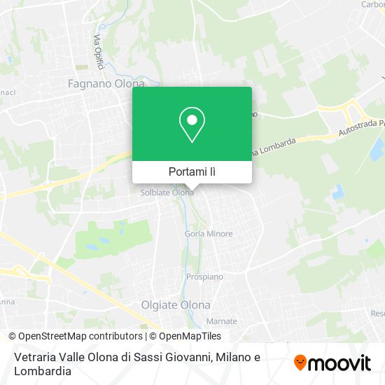 Mappa Vetraria Valle Olona di Sassi Giovanni