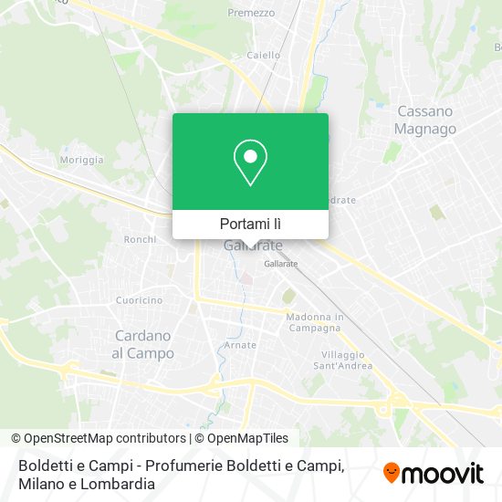 Mappa Boldetti e Campi - Profumerie Boldetti e Campi