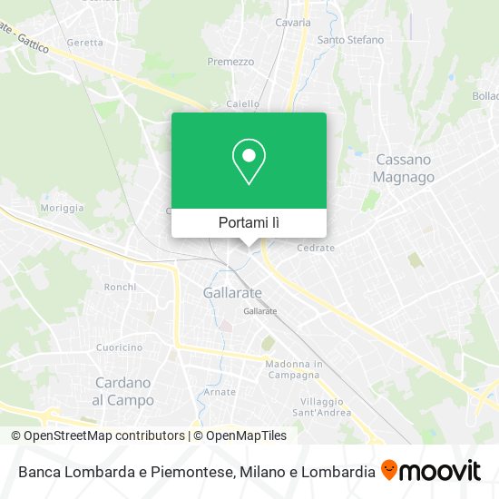 Mappa Banca Lombarda e Piemontese