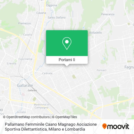 Mappa Pallamano Femminile Caano Magnago Aociazione Sportiva Dilettantistica