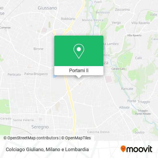 Mappa Colciago Giuliano