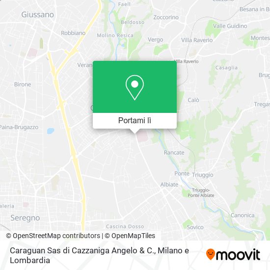 Mappa Caraguan Sas di Cazzaniga Angelo & C.