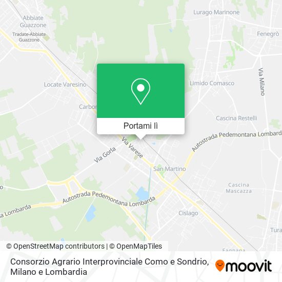 Mappa Consorzio Agrario Interprovinciale Como e Sondrio