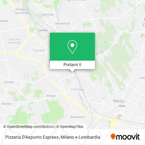 Mappa Pizzeria D'Asporto Express