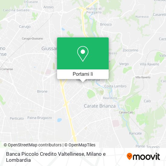 Mappa Banca Piccolo Credito Valtellinese