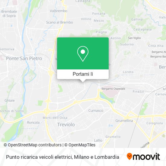Mappa Punto ricarica veicoli elettrici