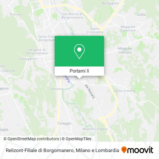 Mappa Relizont-Filiale di Borgomanero