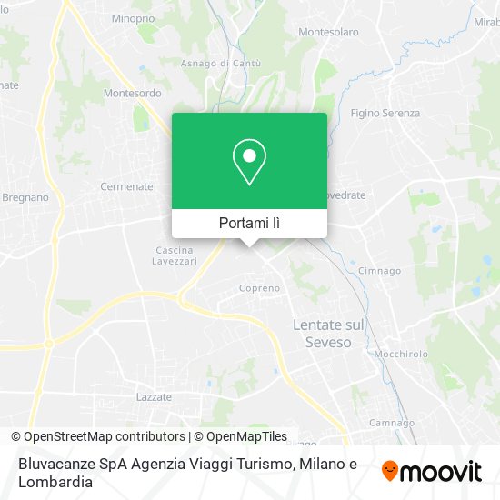 Mappa Bluvacanze SpA Agenzia Viaggi Turismo