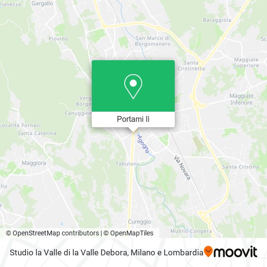 Mappa Studio la Valle di la Valle Debora