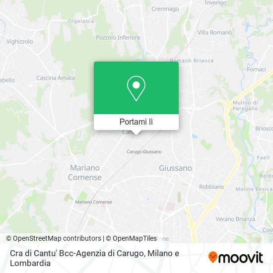 Mappa Cra di Cantu' Bcc-Agenzia di Carugo