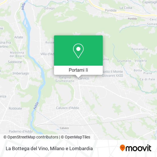 Mappa La Bottega del Vino