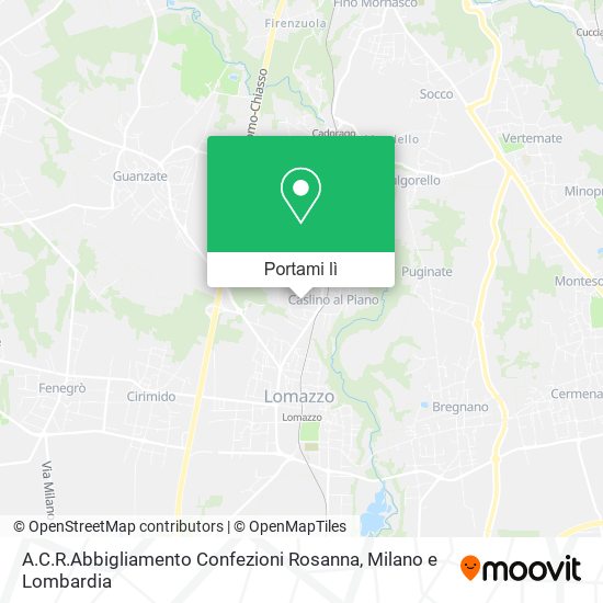 Mappa A.C.R.Abbigliamento Confezioni Rosanna