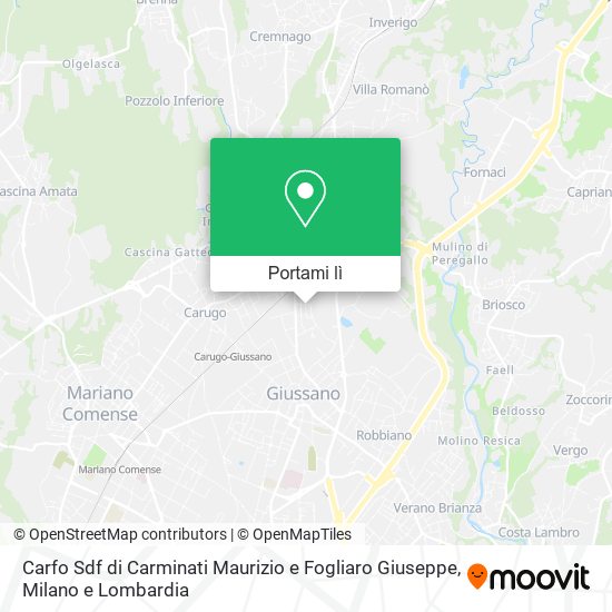 Mappa Carfo Sdf di Carminati Maurizio e Fogliaro Giuseppe