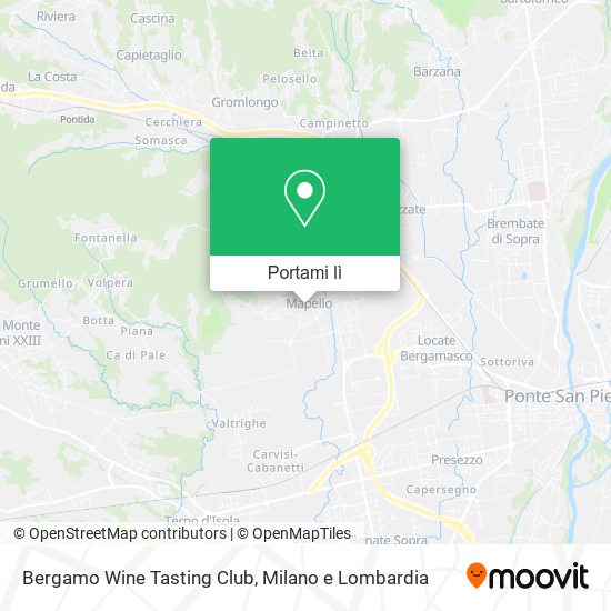 Mappa Bergamo Wine Tasting Club