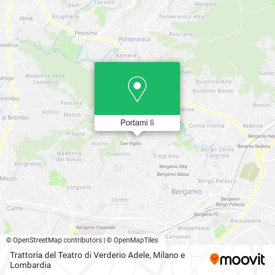 Mappa Trattoria del Teatro di Verderio Adele