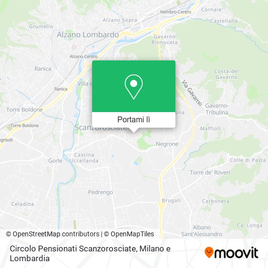 Mappa Circolo Pensionati Scanzorosciate