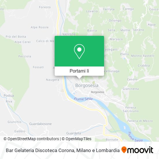 Mappa Bar Gelateria Discoteca Corona