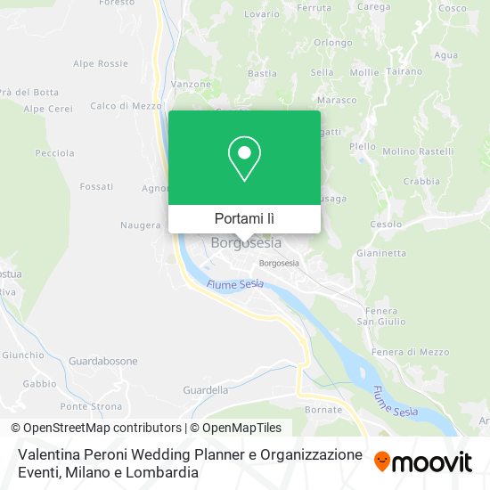 Mappa Valentina Peroni Wedding Planner e Organizzazione Eventi
