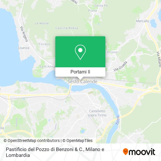 Mappa Pastificio del Pozzo di Benzoni & C.