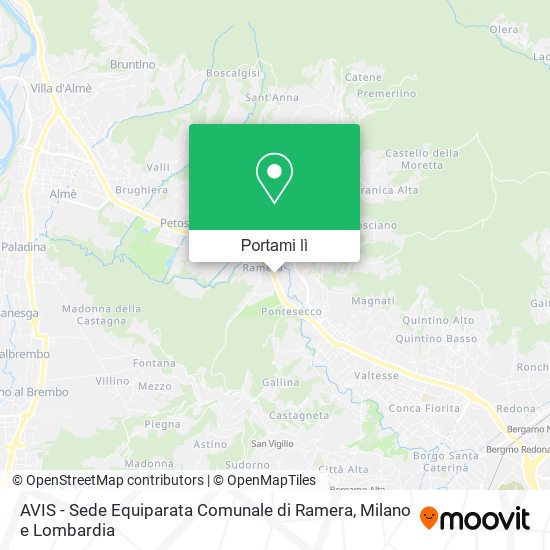 Mappa AVIS - Sede Equiparata Comunale di Ramera