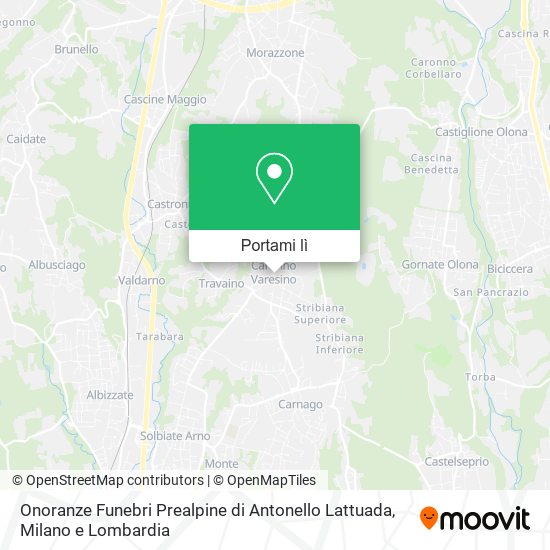 Mappa Onoranze Funebri Prealpine di Antonello Lattuada