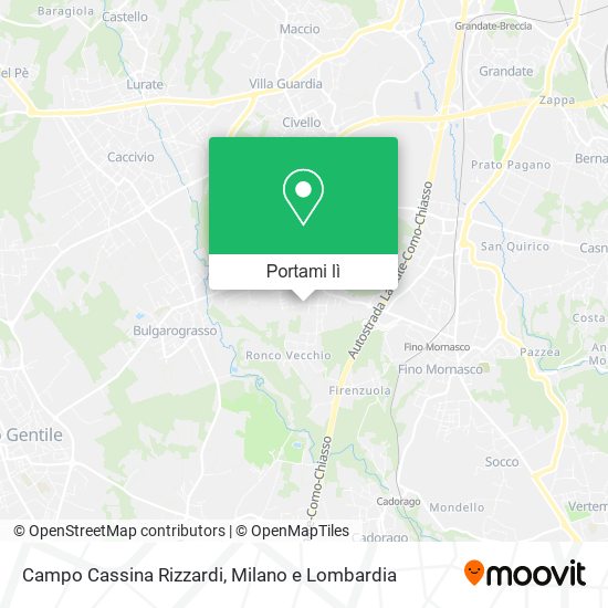 Mappa Campo Cassina Rizzardi