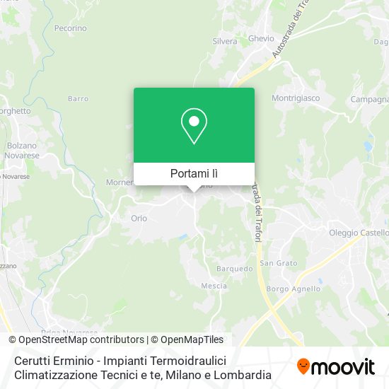 Mappa Cerutti Erminio - Impianti Termoidraulici Climatizzazione Tecnici e te