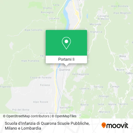 Mappa Scuola d'Infanzia di Quarona Scuole Pubbliche