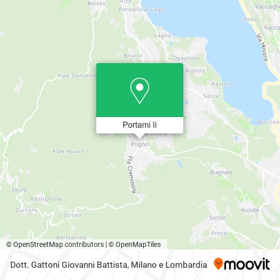 Mappa Dott. Gattoni Giovanni Battista